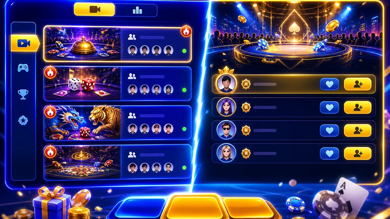 Xem hay tham gia? Đối chiếu trải nghiệm game 98win qua tên, nút theo dõi và danh sách phòng